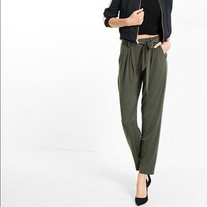 Express High waisted green dress pants